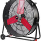 Hyper Tough New 30 inch High Velocity Tilted Drum Fan Red & Black