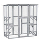PawHut Wooden Catio Enclosure with Weather Protection, 6 Platforms, Outdoor, Large, 71" x 38.5" x 71"