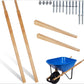 Wheelbarrow Replacement Handle Kit C 2 Pre-Drilled Heavy-Duty FSC Eco-Wood Handles, Universal Fit + Bolts, Nuts & Wedges (Plant a Tree)