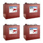 Trojan T-105 C 6V 225Ah Deep Cycle Golf Cart Batteries (Pack of 4)