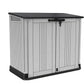 Keter Store-It-Out Prime 4.3 x 3.7 ft. Outdoor Resin Storage Shed with Easy Lift Hinges, Perfect for Yard Tools, Pool Toys and Garden Accessories, Grey