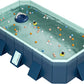 Foldable Large Rectangular Family Swimming Pool, Non-Inflatable, Easy Set-up, Suitable for Adults, Kids and Pet DogsIdeal for Outdoor, Backyard
