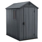 Keter Darwin 4' x 6' Outdoor Garden Tool Storage Shed w/ Window, Graphite