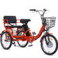 NOMIGO Electric Tricycle for Adults Folding Electric Trike 3 Wheel Electric Trike with Two-seater Large Basket Super Powerful Brushless 350W Motor 48V13AH Lithium Battery Max 20MPH E-Tricycle Orange