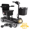 EAGLOG Light Weight 4 Wheels Mobility Scooter for Seniors, Electric Folding Wheelchair Device for Travel, Black
