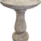 Solid Rock Stoneworks Oval 2 Piece Birdbath - 24" Tall - Pre-Aged