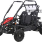 Coleman Powersports GK200 196cc Gas Powered Go-Kart, Two-Seater Off-Road Vehicle Up to 23 MPH, Rugged Suspension, Pull-Start Engine, Ages 13+, Red