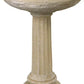Solid Rock Stoneworks 2 Piece Collanade Birdbath - 26" Tall - Desert Sand Color