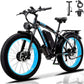 KETELES Electric Bike for Adults, Peak 4000W Dual Motor Ebike26" Fat Tire Electric Mountain bike, 48V 23AH Removable Battery UL 2849.