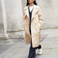 Women's Stone Double Breasted Trench Coat Siouxe