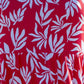 Women's Red Leaf Print Jersey Maxi Dress with Pockets Siouxe