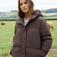 Women's Chocolate Maxi Puffer Jacket Siouxe