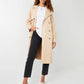 Women's Stone Double Breasted Trench Coat Siouxe