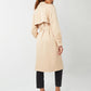 Women's Stone Double Breasted Trench Coat Siouxe