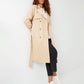 Women's Stone Double Breasted Trench Coat Siouxe