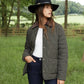 Women's Khaki Cord Collar Diamond Quilted Heritage Jacket Siouxe