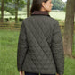 Women's Khaki Cord Collar Diamond Quilted Heritage Jacket Siouxe