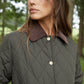 Women's Khaki Cord Collar Diamond Quilted Heritage Jacket Siouxe