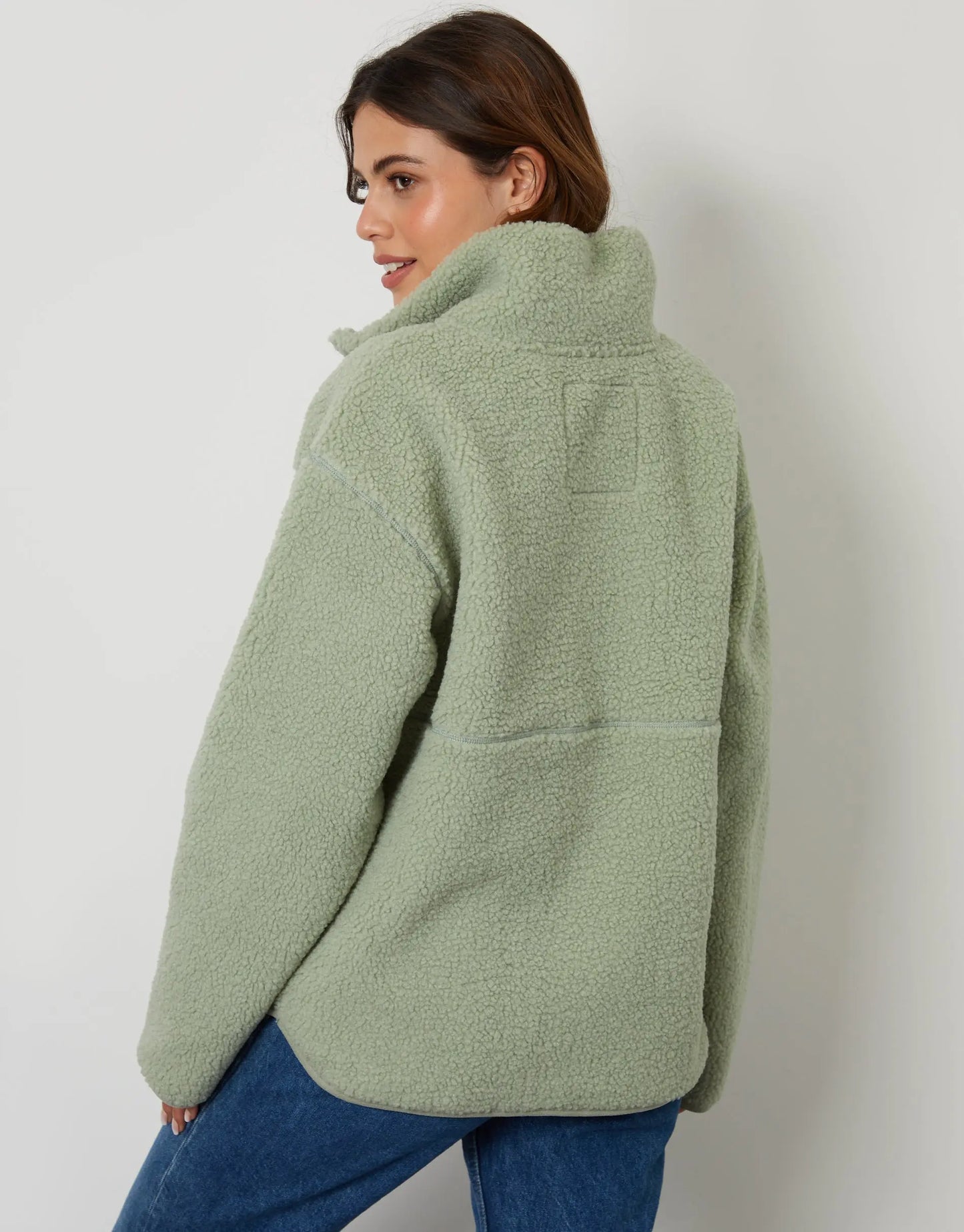 Women's Sage Half Zip Borg Fleece Siouxe