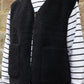 Women's Black Reversible Fleece Borg Gilet Siouxe