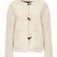 Women's Beige Fleece Borg Toggle Jacket Siouxe