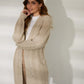 Women's Beige Cable Knit Cardigan Siouxe