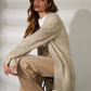 Women's Beige Cable Knit Cardigan Siouxe