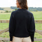 Women's Black Button Up Knitted Cardigan Siouxe