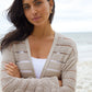 Women's Stone Longline Crochet Cardigan Siouxe