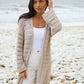 Women's Stone Longline Crochet Cardigan Siouxe