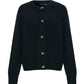 Women's Black Button Up Knitted Cardigan Siouxe
