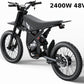 Riding'Times 2400W 48V Electric Dirt Bike for Adults Ridingtimes GT73,brushless Hub Motor,18.2AH*2 Electric BIKE with 25" tires digital screen Carbon Steel,BLACK