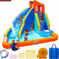 SportspowerBig Wave II Inflatable Water Slide with Climbing Wall & Splash Pool, Ages 3-8, Heavy Duty, ASTM Certified, Lifetime Warranty on Included Blower