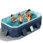 Foldable Swimming Pool, Large Non-Inflatable Outdoor Pools for Kids Adults Above Ground Pools, 116in