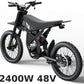 Ridingtimes GT73 Electric Motorbike 2400W 48V 18.2AH*2 Electric BIKE with 25" tires digital screen Carbon Steel,BLACK