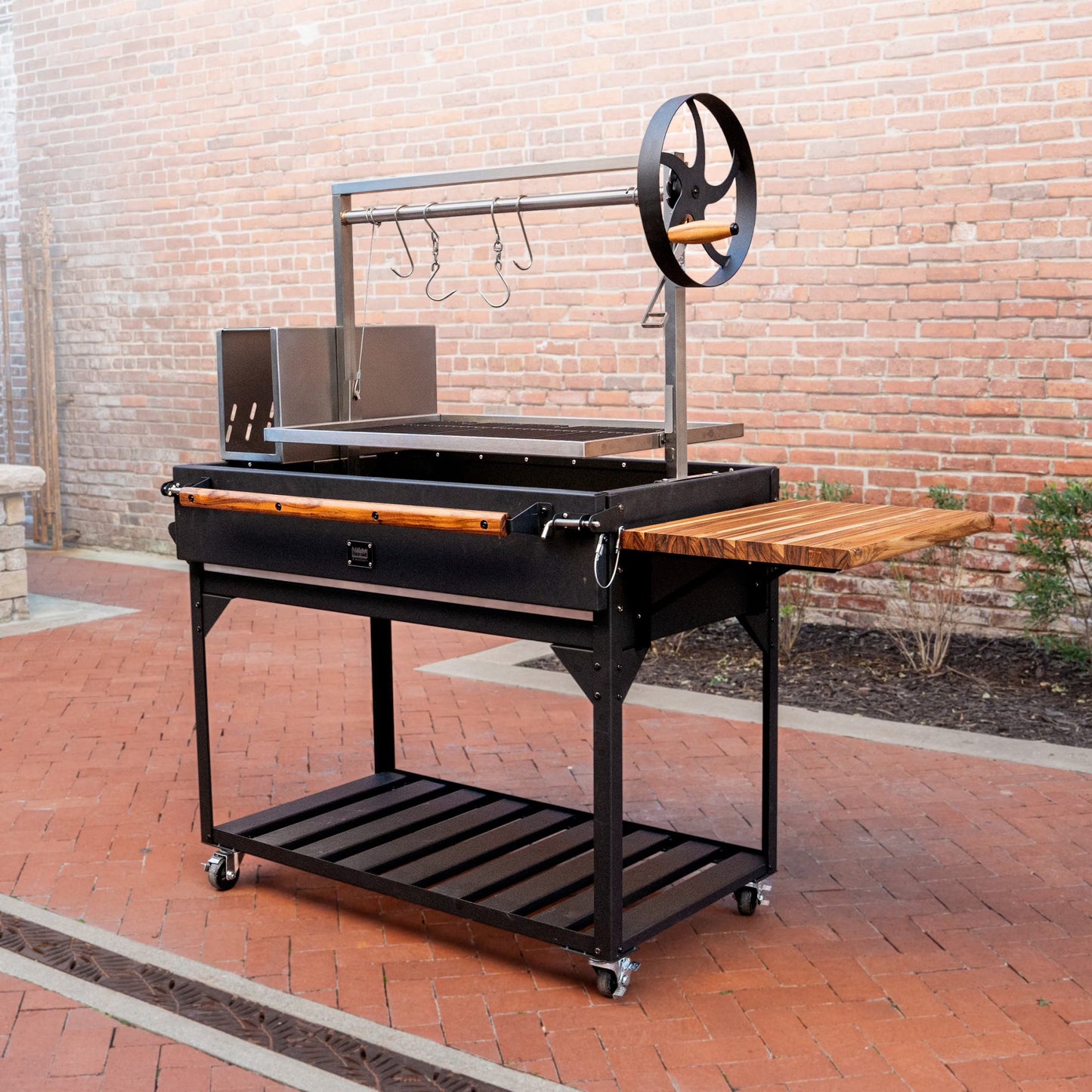 Backyard Discovery Argentine Santa Maria Wood Fire & Charcoal Steel BBQ Grill, Brasero