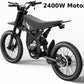 Riding'Times GT73 Electric Dirt Bike for Adults 2400W 48V 37MPH 36.4AH Dual Battery 85 Miles Range 25" Tires UL2849 Full Suspension