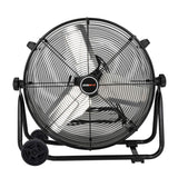 24 Inch High Velocity Drum Floor Fan. Industrial. 3-Speed. Adjustable Tilt